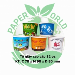 Tô giấy cao cấp 12 oz